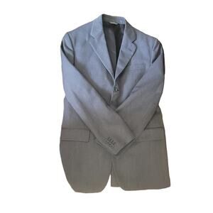 Banana Republic Men Suit Jacket Size 42L Wool Color Black Made in Egypt